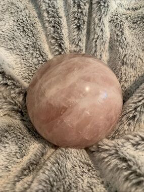 Polished Rose Quartz Sphere - Blush Pink Crystal Orb